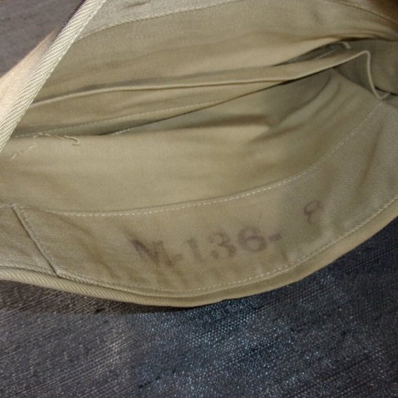 1951 sz6 3/4 KOREAN WAR GARRISON OVERSEAS KHAKI TAN UNPIPED CAP SV 370 - Picture 5 of 7